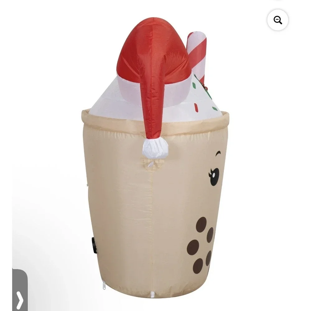 3.2‎ Ft Boba Tea Christmas Airblown Inflatable Yard Decor Self-Inflates LED NEW